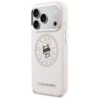 Karl Lagerfeld Point & Choupette Sketch MagSafe Θήκη για iPhone 17 Pro Max Pink