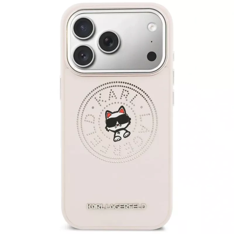 Karl Lagerfeld Point & Choupette Sketch MagSafe Θήκη για iPhone 17 Pro Max Pink