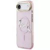 KARL LAGERFELD IML Choupettes KarlScript Logo MagSafe Θήκη για iPhone Air, Ροζ
