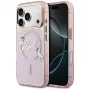 Karl Lagerfeld IML Choupettes KarlScript Logo MagSafe Θήκη για Apple iPhone 17 Pro, Ροζ