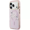 Karl Lagerfeld IML Choupettes KarlScript Logo MagSafe Θήκη για Apple iPhone 17 Pro, Ροζ
