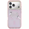 Karl Lagerfeld IML Choupettes KarlScript Logo MagSafe Θήκη για Apple iPhone 17 Pro, Ροζ
