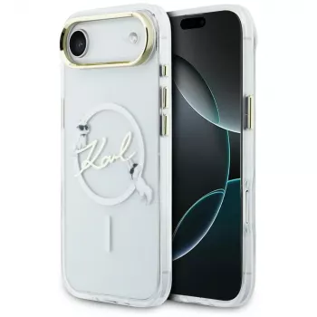 Karl Lagerfeld IML Choupettes KarlScript Logo MagSafe Θήκη για iPhone Air, Διάφανο