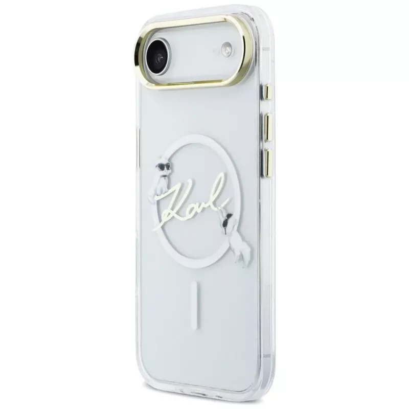 Karl Lagerfeld IML Choupettes KarlScript Logo MagSafe Θήκη για iPhone Air, Διάφανο