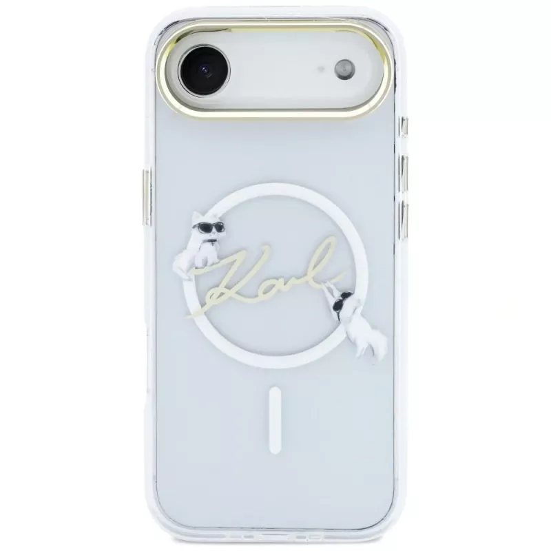 Karl Lagerfeld IML Choupettes KarlScript Logo MagSafe Θήκη για iPhone Air, Διάφανο