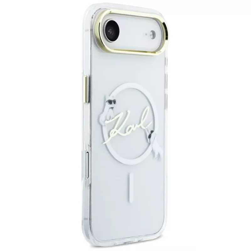Karl Lagerfeld IML Choupettes KarlScript Logo MagSafe Θήκη για iPhone Air, Διάφανο