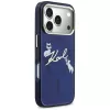 Karl Lagerfeld IML Choupettes KarlScript Logo MagSafe Θήκη για iPhone 17 Pro, Μπλε