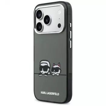 KARL LAGERFELD IML Karl & Choupette Peekaboo Logo MagSafe Θήκη για iPhone 17 Pro Max, Μαύρο