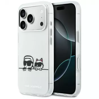 KARL LAGERFELD IML Karl & Choupette Peekaboo Logo MagSafe Θήκη για Apple iPhone 17 Pro, Λευκό