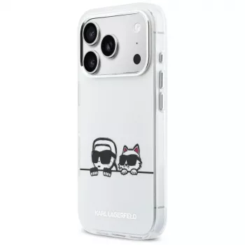 KARL LAGERFELD IML Karl & Choupette Peekaboo Logo MagSafe Θήκη για Apple iPhone 17 Pro, Λευκό