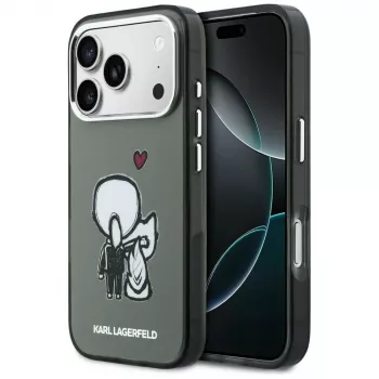 KARL LAGERFELD Karl & Choupette Back MagSafe Θήκη για Apple iPhone 17 Pro, Μαύρο