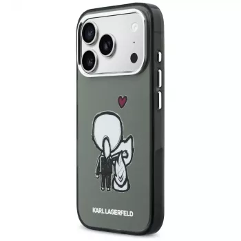 KARL LAGERFELD Karl & Choupette Back MagSafe Θήκη για iPhone 17 Pro Max, Μαύρο