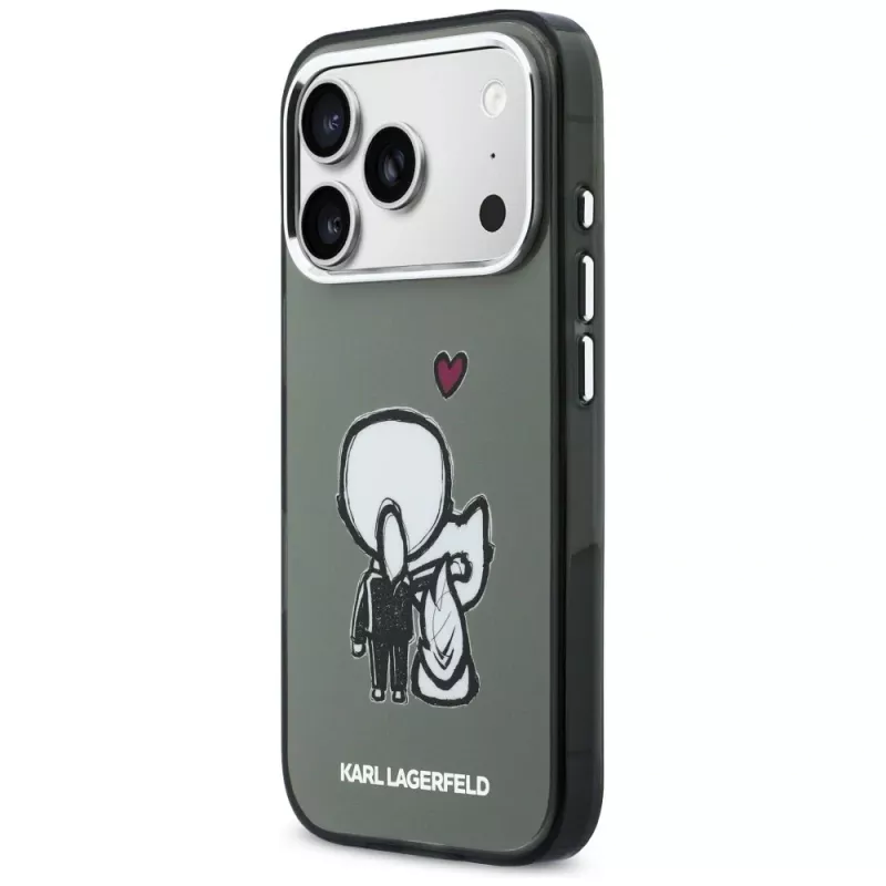 KARL LAGERFELD Karl & Choupette Back MagSafe Θήκη για iPhone 17 Pro Max, Μαύρο