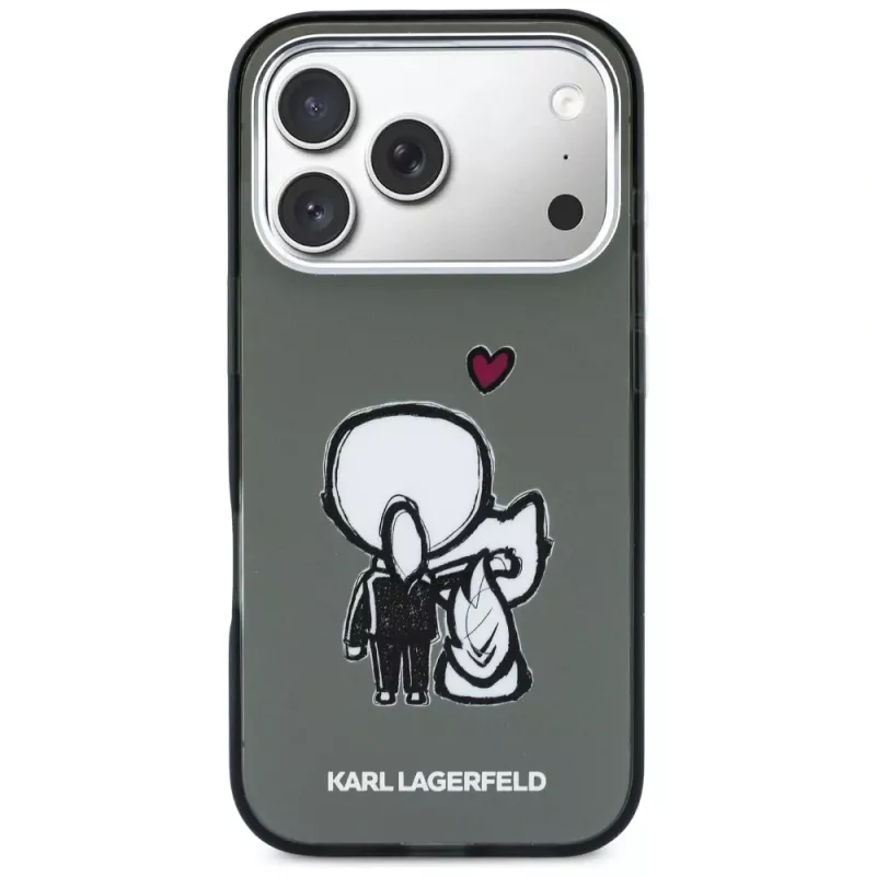 KARL LAGERFELD Karl & Choupette Back MagSafe Θήκη για iPhone 17 Pro Max, Μαύρο