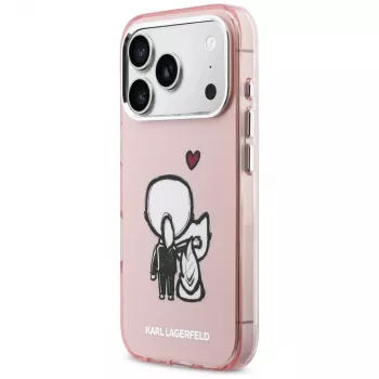 KARL LAGERFELD Karl & Choupette Back MagSafe Θήκη για iPhone 17 Pro Ροζ