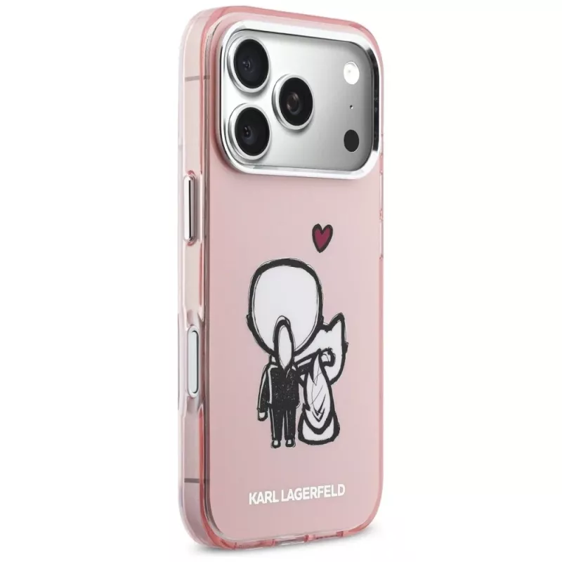 KARL LAGERFELD Karl & Choupette Back MagSafe Θήκη για iPhone 17 Pro Ροζ