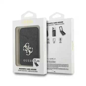 Guess 4G Stand & Mirror MagSafe Πορτοφόλι με Καθρέφτη, Μαύρο