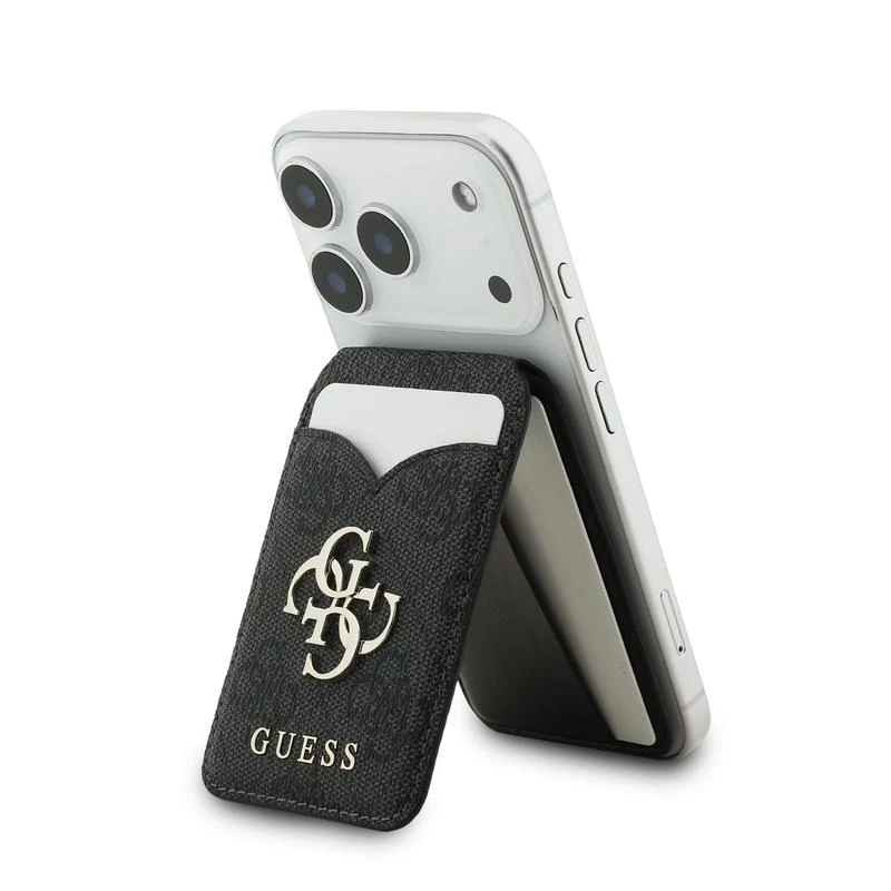Guess 4G Stand & Mirror MagSafe Πορτοφόλι με Καθρέφτη, Μαύρο