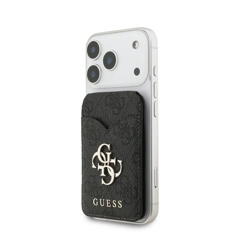 Guess 4G Stand & Mirror MagSafe Πορτοφόλι με Καθρέφτη, Μαύρο