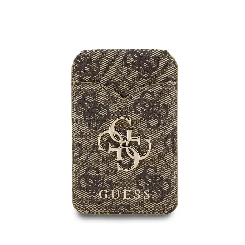 Guess 4G Stand & Mirror MagSafe Πορτοφόλι με Καθρέφτη, Καφέ