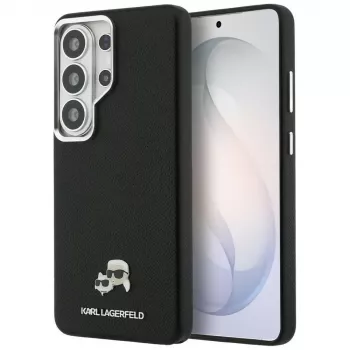 Karl Lagerfeld Saffiano KC Metal Logo MagSafe Θήκη για Samsung Galaxy S26 Ultra Μαύρο