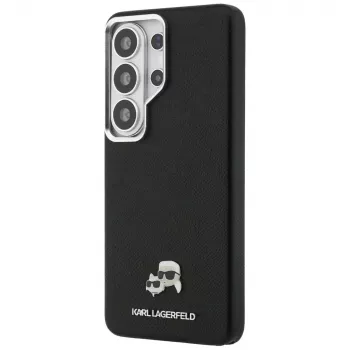 Karl Lagerfeld Saffiano KC Metal Logo MagSafe Θήκη για Samsung Galaxy S26 Ultra Μαύρο