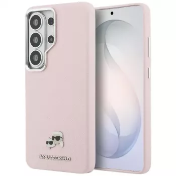 KARL LAGERFELD Saffiano KC Metal Logo MagSafe Θήκη για Samsung Galaxy S26 Ultra - Ροζ