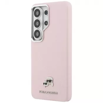 KARL LAGERFELD Saffiano KC Metal Logo MagSafe Θήκη για Samsung Galaxy S26 Ultra - Ροζ