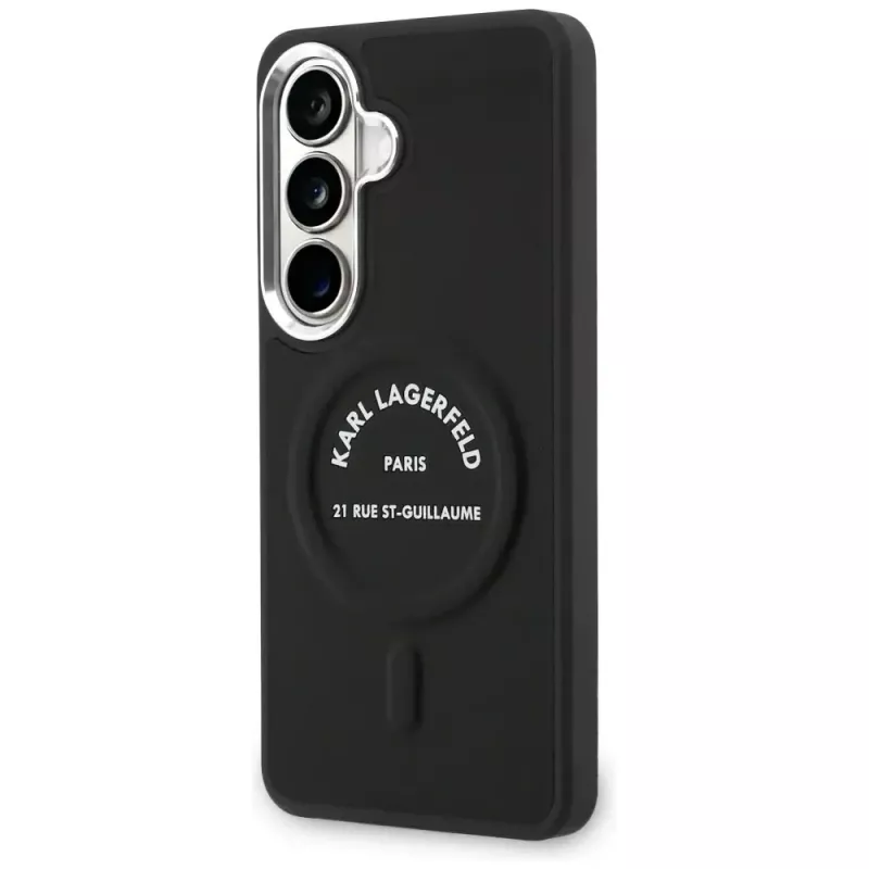 KARL LAGERFELD Embossed Ring Stand MagSafe Θήκη για Samsung Galaxy S26, Μαύρο