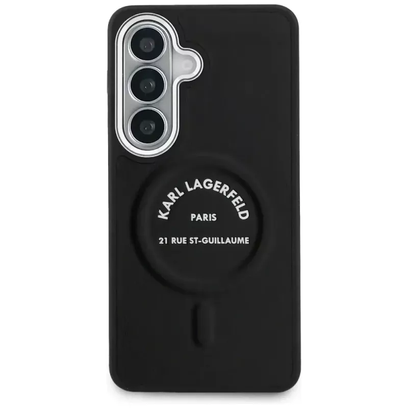 KARL LAGERFELD Embossed Ring Stand MagSafe Θήκη για Samsung Galaxy S26, Μαύρο