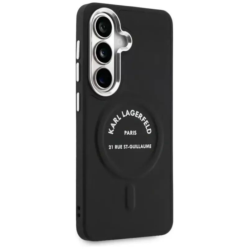 KARL LAGERFELD Embossed Ring Stand MagSafe Θήκη για Samsung Galaxy S26, Μαύρο