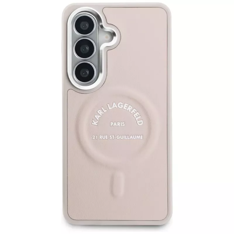 KARL LAGERFELD Embossed Ring MagSafe Θήκη για Samsung Galaxy S26+ Ροζ