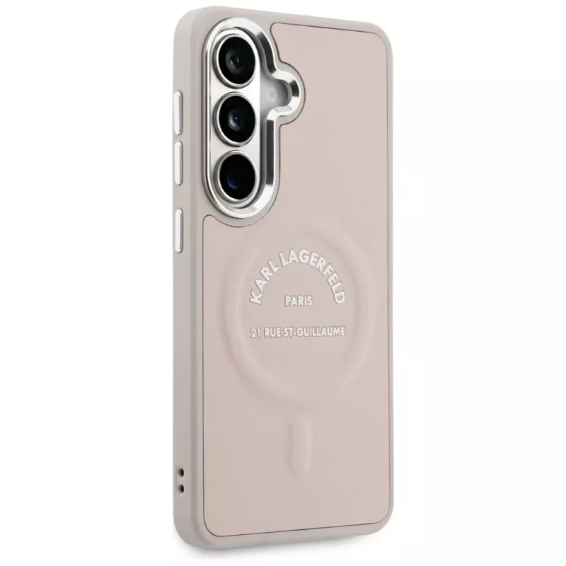 KARL LAGERFELD Embossed Ring MagSafe Θήκη για Samsung Galaxy S26+ Ροζ