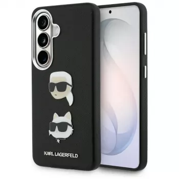 KARL LAGERFELD Saffiano DoubleHeads Metal Θήκη για Samsung Galaxy S26, Μαύρο