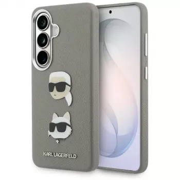 Karl Lagerfeld Saffiano DoubleHeads Metal Θήκη για Samsung Galaxy S26 Ασημί