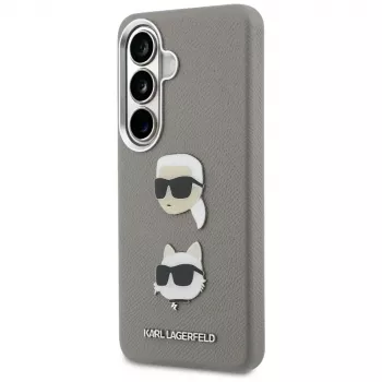 Karl Lagerfeld Saffiano DoubleHeads Metal Θήκη για Samsung Galaxy S26 Ασημί