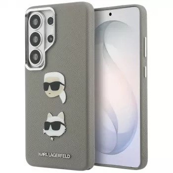 Karl Lagerfeld Saffiano DoubleHeads Metal Θήκη για Samsung Galaxy S26 Ultra Ασημί