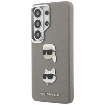 Karl Lagerfeld Saffiano DoubleHeads Metal Θήκη για Samsung Galaxy S26 Ultra Ασημί
