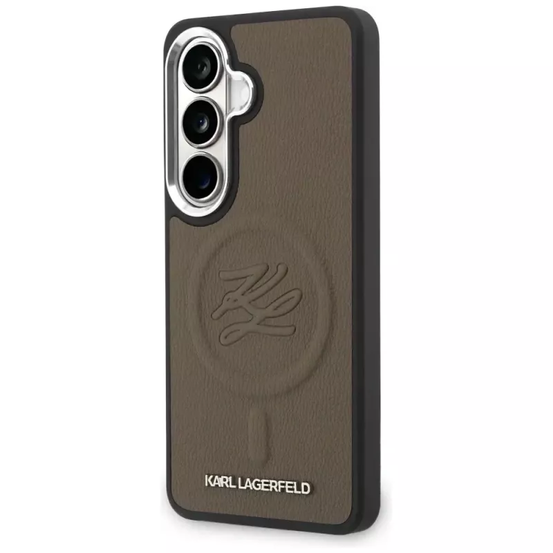 Karl Lagerfeld Embossed Ring Initials MagSafe Θήκη για Samsung Galaxy S26, Καφέ