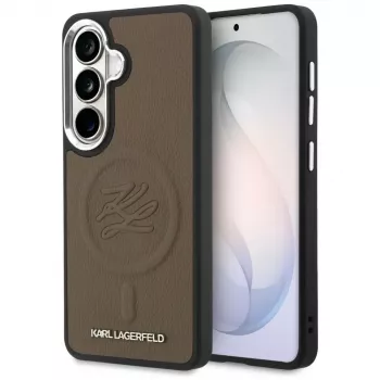 KARL LAGERFELD Embossed Ring Initials MagSafe Θήκη για Samsung Galaxy S26+ Καφέ