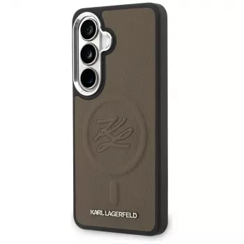 KARL LAGERFELD Embossed Ring Initials MagSafe Θήκη για Samsung Galaxy S26+ Καφέ
