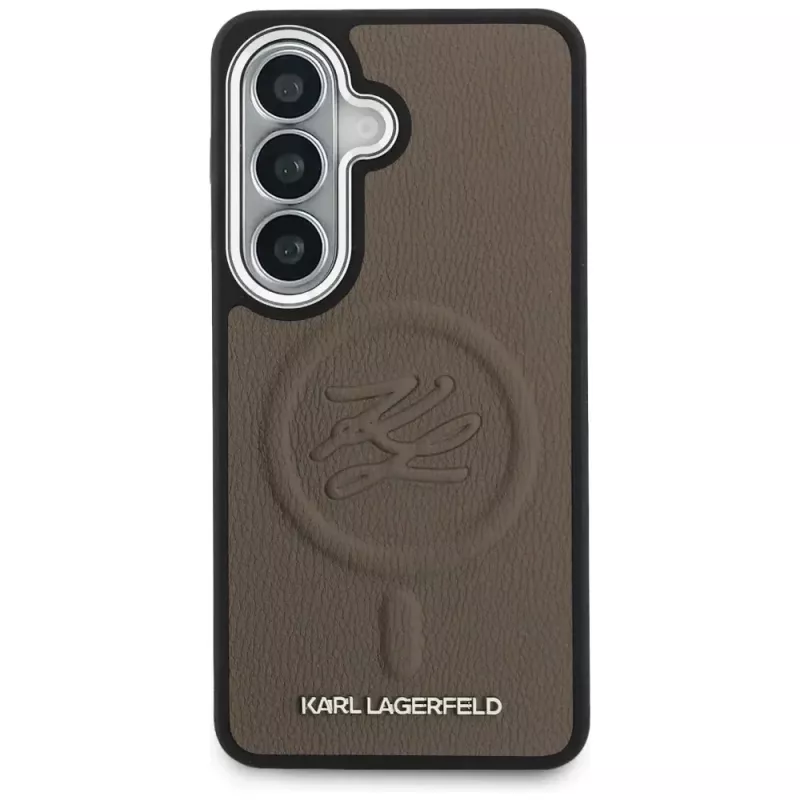 KARL LAGERFELD Embossed Ring Initials MagSafe Θήκη για Samsung Galaxy S26+ Καφέ