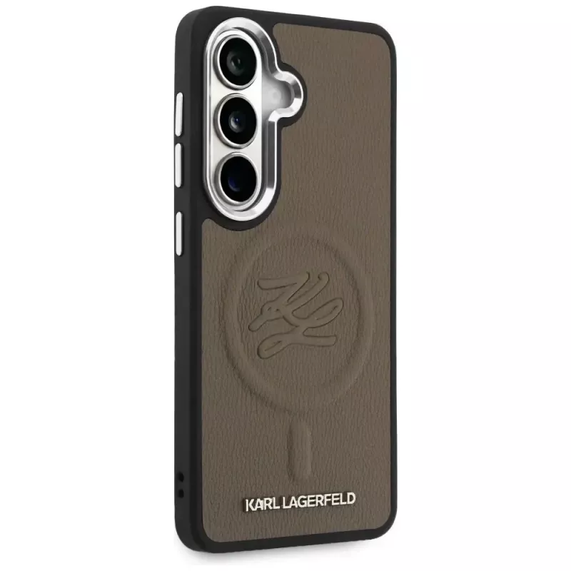 KARL LAGERFELD Embossed Ring Initials MagSafe Θήκη για Samsung Galaxy S26+ Καφέ