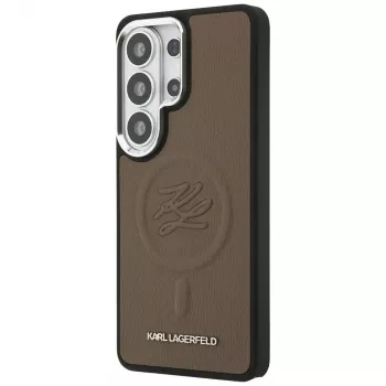 KARL LAGERFELD Embossed Ring Initials MagSafe Θήκη για Samsung Galaxy S26 Ultra, Καφέ