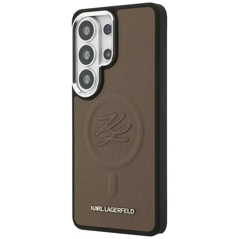 KARL LAGERFELD Embossed Ring Initials MagSafe Θήκη για Samsung Galaxy S26 Ultra, Καφέ