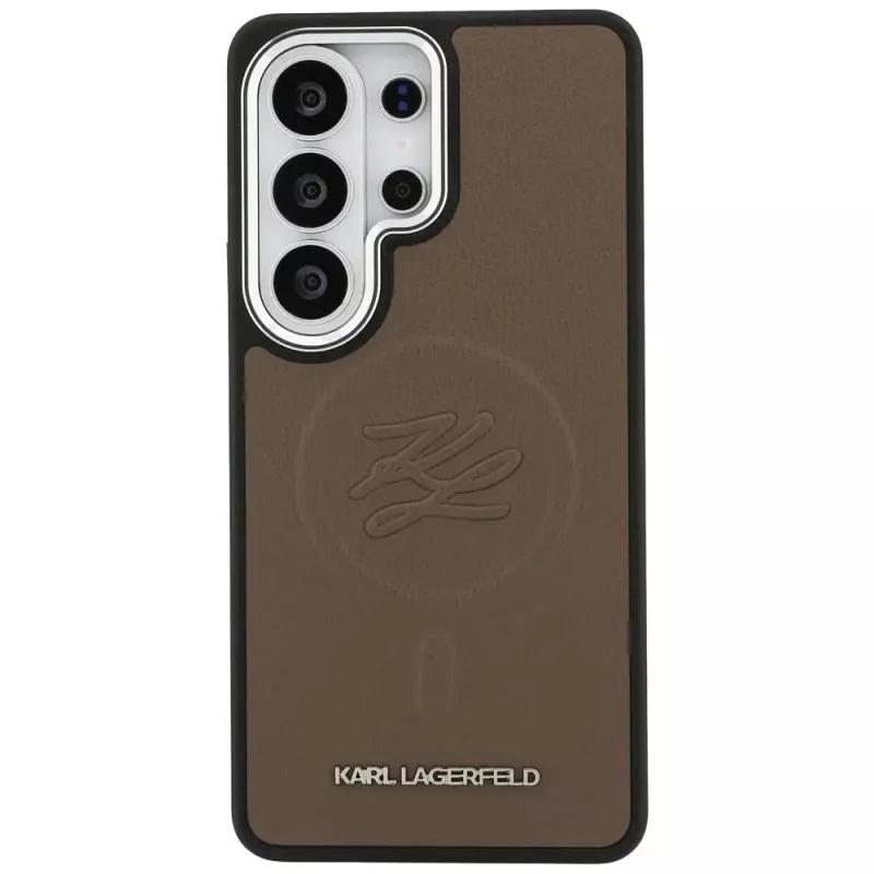KARL LAGERFELD Embossed Ring Initials MagSafe Θήκη για Samsung Galaxy S26 Ultra, Καφέ