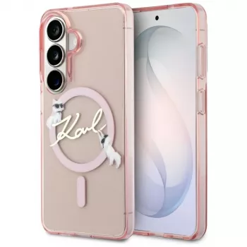 Karl Lagerfeld IML KC Script MagSafe Θήκη για Samsung Galaxy S26, Ροζ