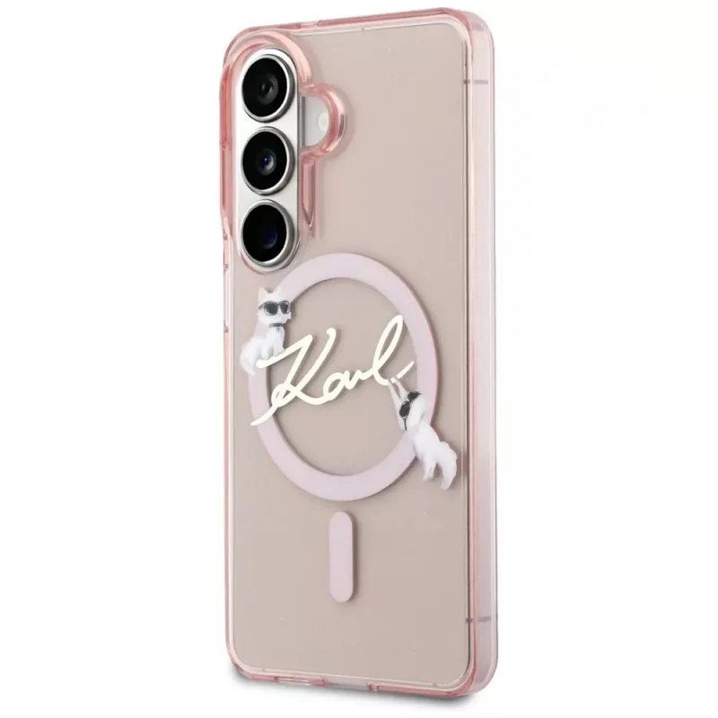 Karl Lagerfeld IML KC Script MagSafe Θήκη για Samsung Galaxy S26, Ροζ