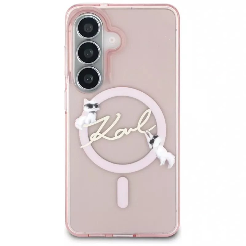 Karl Lagerfeld IML KC Script MagSafe Θήκη για Samsung Galaxy S26, Ροζ