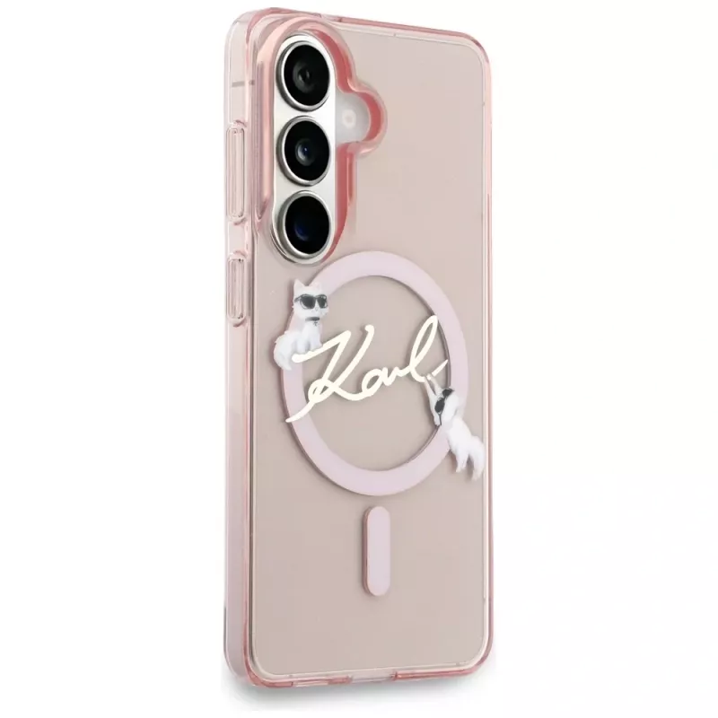 Karl Lagerfeld IML KC Script MagSafe Θήκη για Samsung Galaxy S26, Ροζ